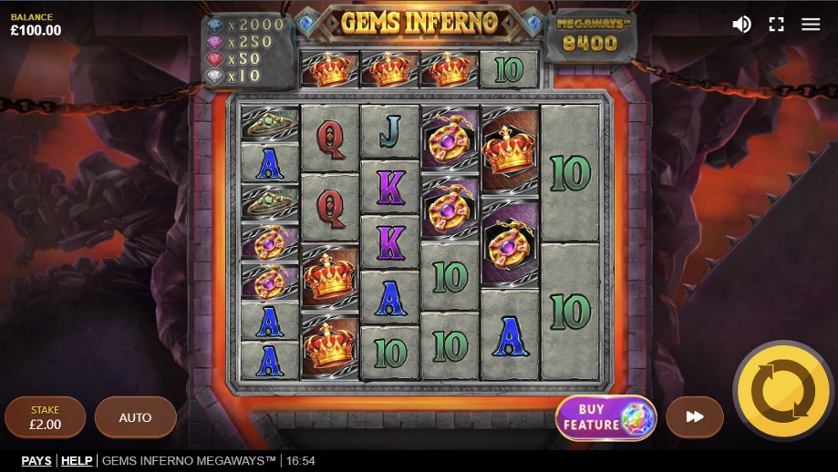 Gems Inferno Megaways slot game